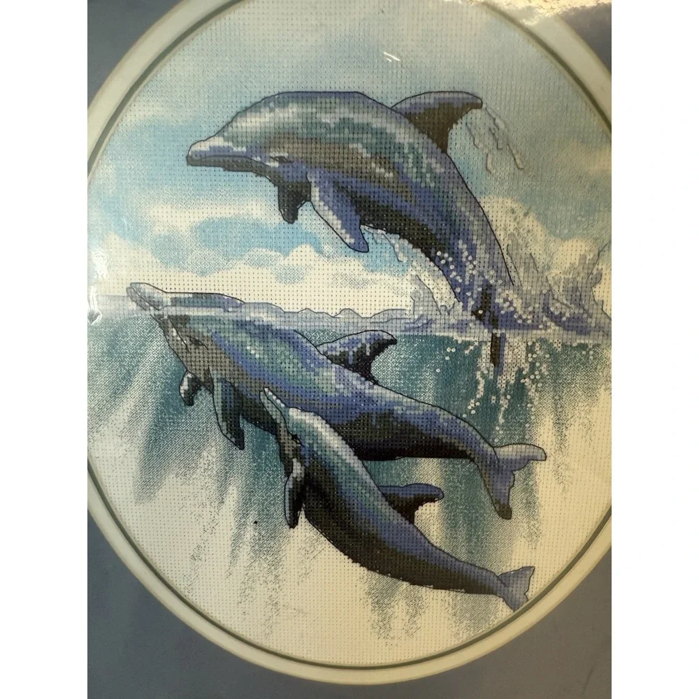 VTG by Dimensions Gallery cross stitch Dolphins Designed By‎ Peter Kull Sealed